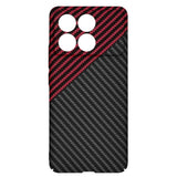 Husa pentru Xiaomi POCO F6 Pro, Techsuit Carbonite FiberShell, rosu inchis