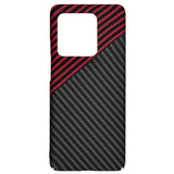 Husa pentru Motorola Edge 50 Ultra, Techsuit Carbonite FiberShell, rosu inchis