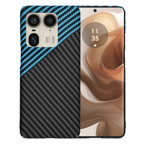 Husa pentru Motorola Edge 50 Ultra, Techsuit Carbonite FiberShell, bleu