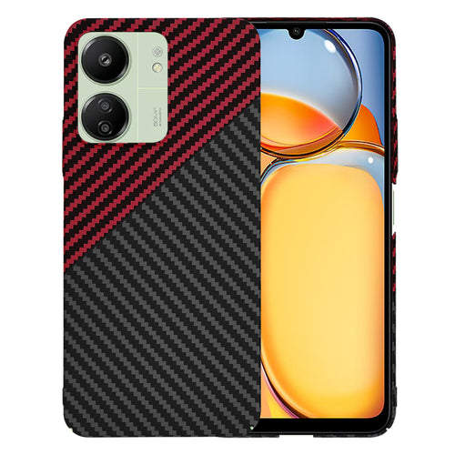 Husa pentru Xiaomi Redmi 13C 4G, Techsuit Carbonite FiberShell, rosu inchis