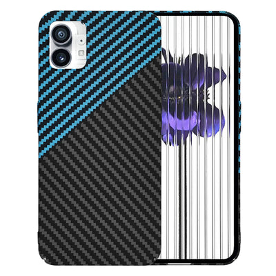 Husa pentru Nothing Phone (1), Techsuit Carbonite FiberShell, bleu
