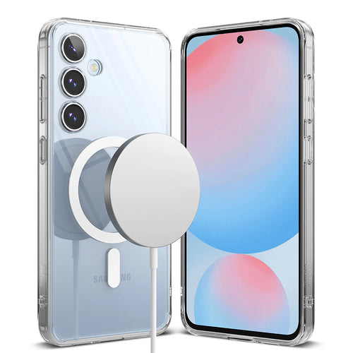 Husa pentru Samsung Galaxy S24 FE, Ringke Fusion MagSafe, transparenta