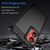 Husa pentru Motorola Moto G75, Techsuit Carbon Silicone, albastru