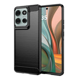 Husa pentru Motorola Moto G75, Techsuit Carbon Silicone, albastru