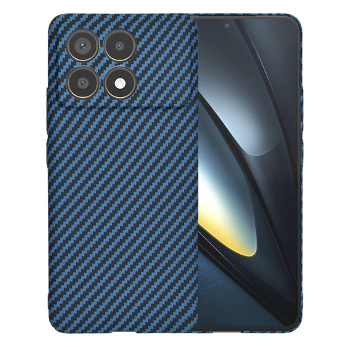 Husa pentru Xiaomi POCO F6 Pro, Techsuit Carbonite FiberShell, cyan