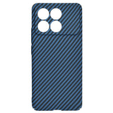 Husa pentru Xiaomi POCO F6 Pro, Techsuit Carbonite FiberShell, cyan