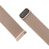 Curea pentru Withings ScanWatch 38mm, Fixed Mesh Strap 18mm, roz auriu