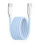 Cablu Techsuit de date (PCB114D), pentru Apple, Android, Type-C, Super Incarcare rapida, PD60W, Flexible, Durabil, 1m, bleu