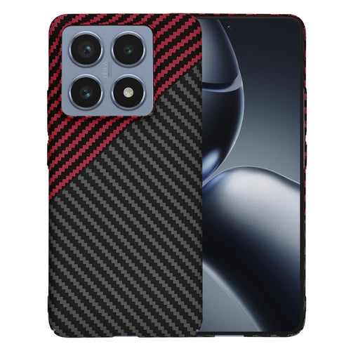 Husa pentru Xiaomi 14T Pro, Techsuit Carbonite FiberShell, rosu inchis