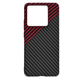 Husa pentru Xiaomi 14T Pro, Techsuit Carbonite FiberShell, rosu inchis
