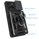 Husa pentru Motorola Edge 50 Neo, Techsuit CamShield Series, negru