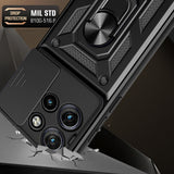 Husa pentru Motorola Edge 50 Neo, Techsuit CamShield Series, negru