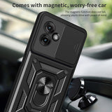 Husa pentru Motorola Moto G55, Techsuit CamShield Series, roz