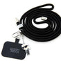 Karl Lagerfeld, Crossbody Cord (Klucnmsckik), Universal, Nylon, 150cm, Ikonik Negru