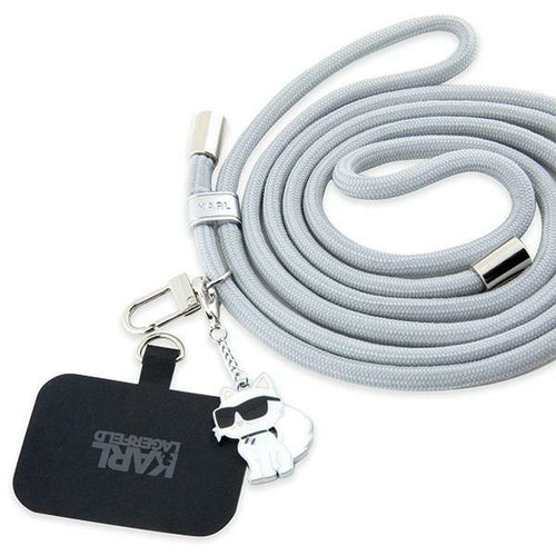 Karl Lagerfeld, Crossbody Cord (Klucnmsckig), Universal, Nylon, 150cm, Choupette Gri