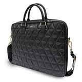 Geanta laptop Guess Quilted (GUCB15QLBK), 15-16, Mosaique Pattern, Detasabil Curea de umar, Reglabil, negru