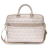 Geanta laptop Guess Quilted (GUCB15QLPK), 15-16, Mosaique Pattern, Detatchable Curea de umar, Reglabil, roz