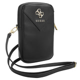 Guess Universal Phone Pouch Zip Triangle 4G (Guwbzpgstegk), Universal, reglabil Strap, Zip Closure, Negru