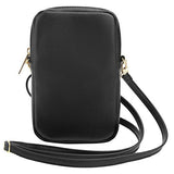 Guess Universal Phone Pouch Zip Triangle 4G (Guwbzpgstegk), Universal, reglabil Strap, Zip Closure, Negru