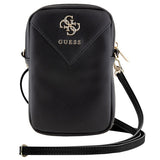 Guess Universal Phone Pouch Zip Triangle 4G (Guwbzpgstegk), Universal, reglabil Strap, Zip Closure, Negru