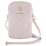 Guess Universal Phone Pouch Zip Triangle 4G (Guwbzpgstegp), Universal, reglabil Strap, Zip Closure, Roz