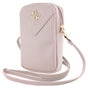 Guess Universal Phone Pouch Zip Triangle 4G (Guwbzpgstegp), Universal, reglabil Strap, Zip Closure, Roz