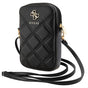 Guess Universal Phone Pouch Zip Quilted 4G (Guwbzpsqssgk), Universal, reglabil Strap, Zip Closure, Negru