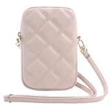 Guess Universal Phone Pouch Zip Quilted 4G (Guwbzpsqssgp), Universal, reglabil Strap, Zip Closure, Roz