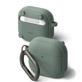 Husa casti pentru AirPods 4, Ringke, Protection Case Onyx Magnetic Non Slip Texture Carabiner Hole Sage, verde