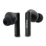 Casti wireless Guess Capsule Printed Logo (GUTWST88MCTGK), In-ear, Bluetooth, TWS, negru