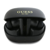 Casti wireless Guess Capsule Printed Logo (GUTWST88MCTGK), In-ear, Bluetooth, TWS, negru