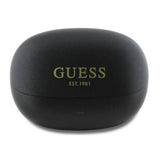 Casti wireless Guess Capsule Printed Logo (GUTWST88MCTGK), In-ear, Bluetooth, TWS, negru