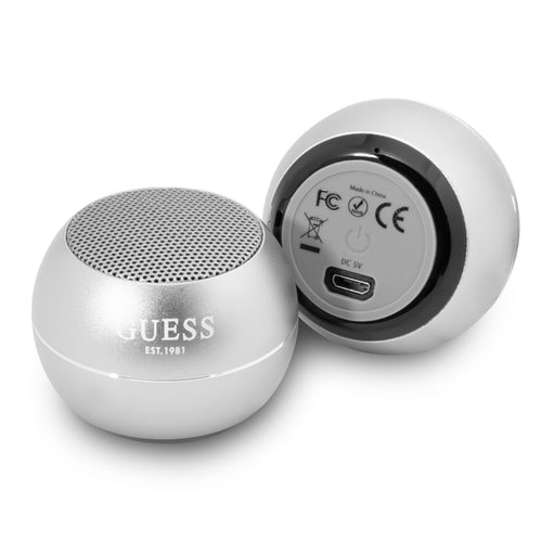 Boxa portabila Guess Wireless Mini Speaker (Guwsalgeg), Bluetooth 5.0, 3W, 300mAh, 4H, gri