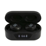 Casti wireless Guess (GUTWST31EK), Bluetooth 5.0, TWS, USB-C, cu Afisaj LED, Docking station, IPX4, negru