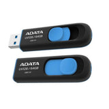 Adata Memory Stick (AUV128-64G-RBE), USB 3.2 Flashdrive, 64GB, 90/40MB/s, Black / Albastru