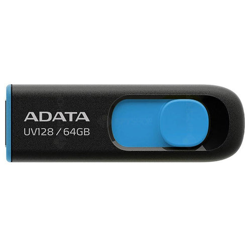 Adata Memory Stick (AUV128-64G-RBE), USB 3.2 Flashdrive, 64GB, 90/40MB/s, Black / Albastru