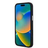 Husa pentru iPhone 16, Guess Silicone Logo Strass 4G (GUHCP16SM4DGPK), negru