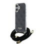 Husa pentru iPhone 16, Guess Crossbody Cord 4G Print (GUHCP16SHC4SEK), negru