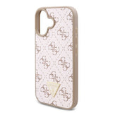Husa pentru iPhone 16 Plus, Guess Hardcase 4G Triangle Metal Logo (GUHCP16MPG4GPH), negru