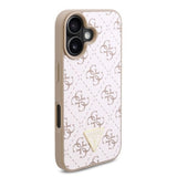 Husa pentru iPhone 16 Plus, Guess Hardcase 4G Triangle Metal Logo (GUHCP16MPG4GPH), negru