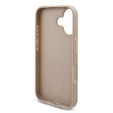 Husa pentru iPhone 16 Plus, Guess Hardcase 4G Triangle Metal Logo (GUHCP16MPG4GPH), negru
