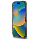 Husa pentru iPhone 16 Pro, Guess IML Glitter Circle MagSafe (GUHMP16LHFGEREK), negru