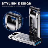 Adata Memory Stick (Aroy-UR340-32GBK), USB 3.2 Flashdrive, 32GB, 100MB/s, Metallic Negru