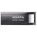 Adata Memory Stick (Aroy-UR340-64GBK), USB 3.2 Flashdrive, 64GB, 100MB/s, Metallic Negru