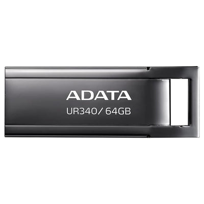 Adata Memory Stick (Aroy-UR340-64GBK), USB 3.2 Flashdrive, 64GB, 100MB/s, Metallic Negru
