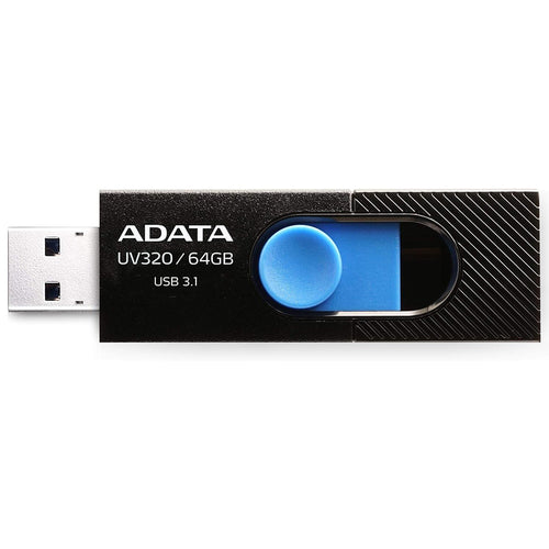 Adata Memory Stick (AUV320-64G-Rbkbl), USB 3.1 Flashdrive, 64GB, Black / Albastru