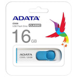 Adata Memory Stick (AC008-16G-RWE), USB 2.0 Flashdrive, 16GB, White / Albastru