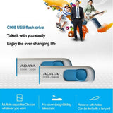 Adata Memory Stick (AC008-16G-RWE), USB 2.0 Flashdrive, 16GB, White / Albastru