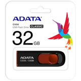 Adata Memory Stick (AC008-32G-RKD), USB 2.0 Flashdrive, 32GB, Black / Rosu