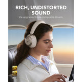 Casti wireless Anker SoundCore Space One Pro (A3062G21), Bluetooth 5.3, Active Anulare zgomot, Hi-Res, alb